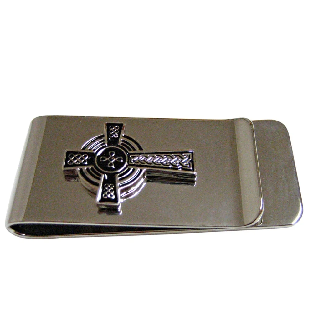 Large Textured Cross Money Clip